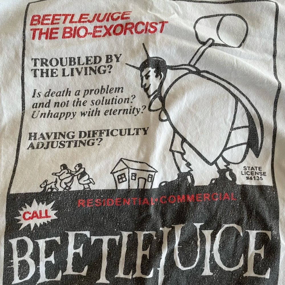 Call Beetlejuice T-Shirt Hot Topic size medium